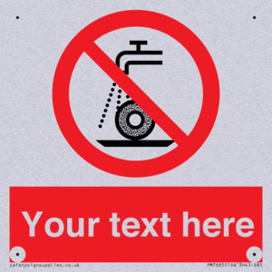 Custom prohibition Do not use for wet grinding